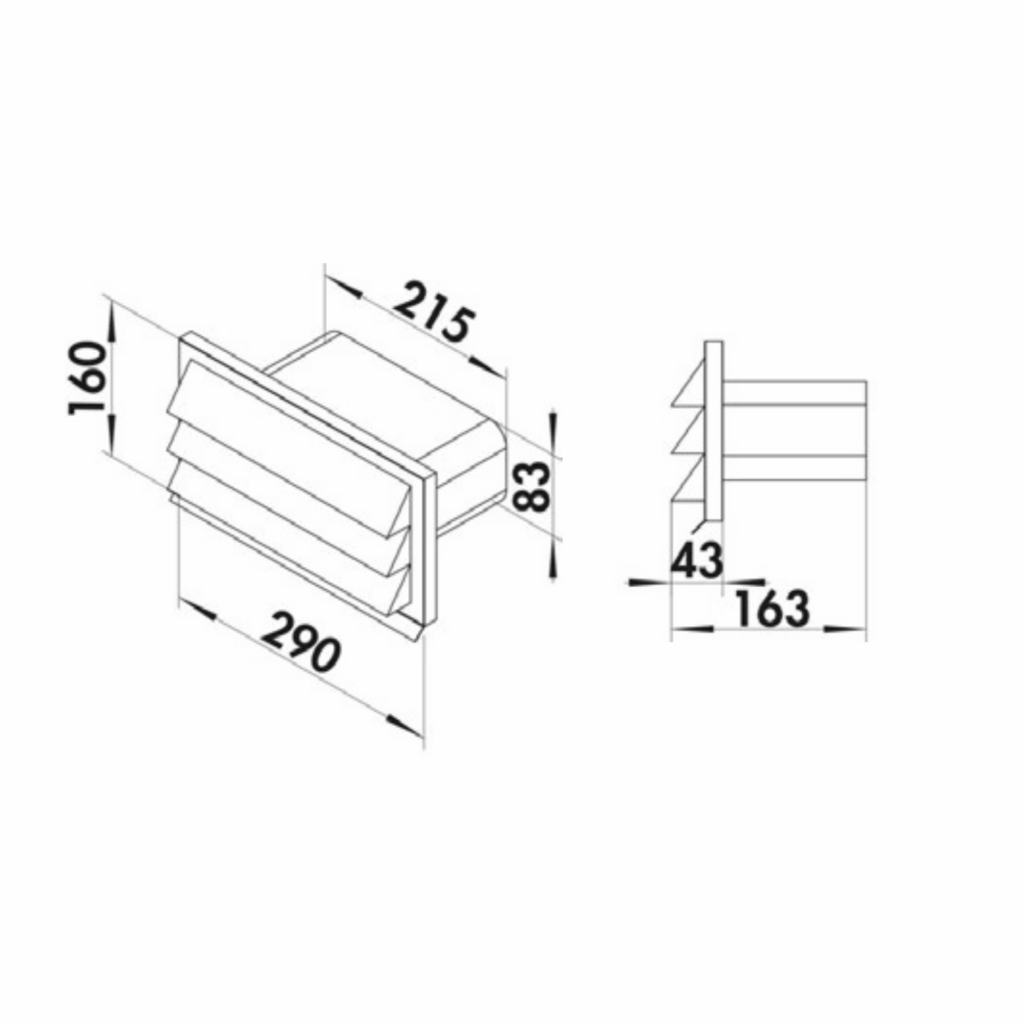 Naber Wall Vent Stainless Flat Channel Profile 2 $499.00